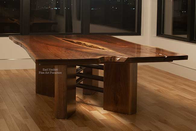 walnut slab table